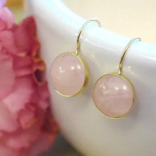 Vista 14 de Gemstone Earrings for Women - Gold Gemstone Drop Earrings - Birthstone - 14K Gold Earrings for Women - Gold Formal Earrings - Boho Wedding Earrings