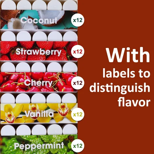 Vista 5 de VISRIE Paquete de 60 Bálsamos Labiales Sin Etiquetar, Bálsamo Labial Natural a Granel Tubo en Blanco, Bálsamos Labiales Personalizados