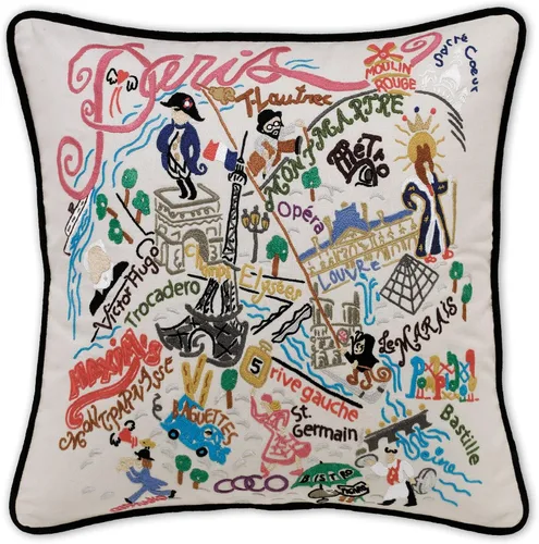 Vista 146 de Catstudio Portland (Oregon) - Almohada decorativa bordada