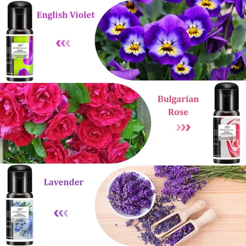 Vista 5 de Blossom - Juego de aceites esenciales para aromaterapia, 6 x 0.5 fl oz para difusor, humidificador, purificador de aire, lirio aguamarina, jacinto
