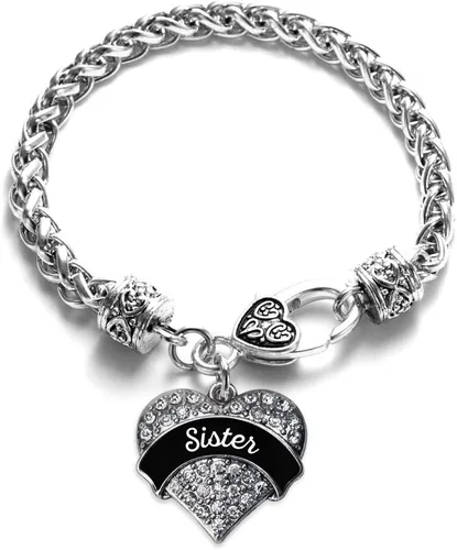 Vista 98 de Inspired Silver - Pulsera de plata con dije de corazón pavé con joyas de circonita cúbica