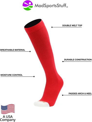 Vista 3 de MadSportsStuff - Set de calcetines y cinturón de sóftbol para jóvenes y adultos, línea profesional