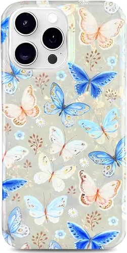 Vista 8 de J.west Funda compatible con iPhone 14 Pro Max, funda de silicona suave con estampado de leopardo transparente de lujo para niñas y mujeres