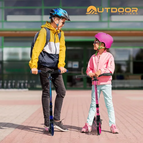 Vista 6 de Patinete Cruiser para exteriores a partir de 6 años, para niños, adolescentes y adultos, carga máxima de 250 libras, plegable, ruedas de 8 pulgadas