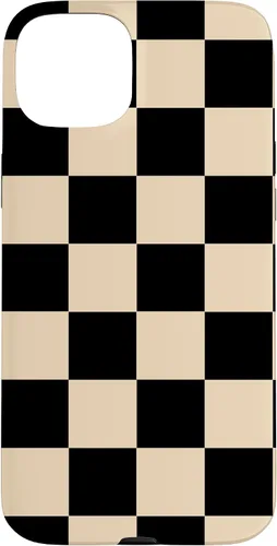 Vista 9 de Funda neutra clásica minimalista con patrón beige a cuadros para iPhone 17