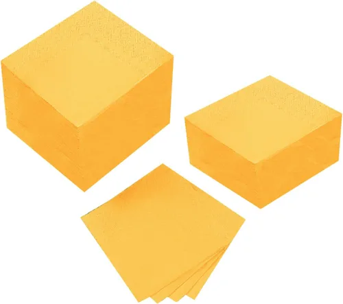 Vista 12 de 100 paquetes de servilletas de cóctel de 2 capas, servilletas de postre plegadas de 5 x 5 pulgadas, servilletas desechables para cena, boda