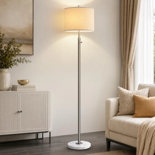 Vista 15 de Nintiue 【Actualizado】 Lámpara de pie regulable para sala de estar, bombilla LED de 11W incluida, lámpara de pie moderna, lámpara de pie alta