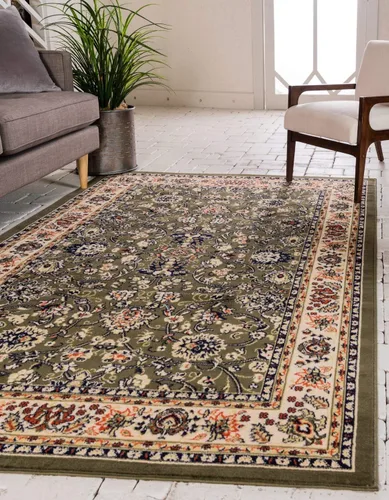 Vista 21 de Unique Loom Sialk Hill Collection - Alfombra de área Washington (6' 1" x 9' Rectángulo Burdeos/Crema)