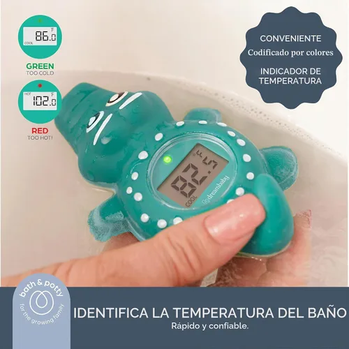 Vista 3 de Dreambaby Termómetro flotante de baño de cocodrilo, monitoreo