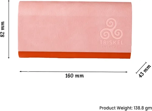 Vista 2 de Estuche doble para gafas, carcasa rígida 2 en 1 de almacenamiento para gafas de sol y gafas, funda delgada con cierre magnético