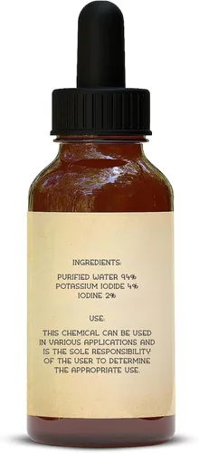Vista 8 de EPOTHEX Lugol's Solution - Botella con cuentagotas de vidrio al 2% de 1 oz. Contiene yoduro de potasio y yodo, 1.0 fl oz