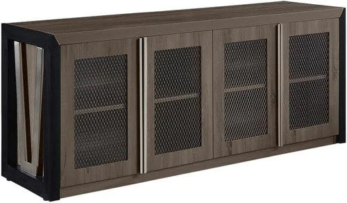Vista 6 de NBF Storage Credenza - Armario de oficina para organización del espacio de trabajo, color marrón