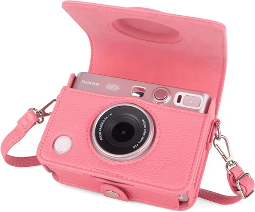 Vista 13 de MUZIRI KINOKOO Funda Mini EVO, Cuero PU con Textura de Lichi, Funda Protectora para Cámara Instantánea Instax Mini EVO con Orificio de Carga Preciso