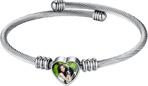 Vista 15 de U7 delicado brazalete de puño simple de platino bañado en oro real de 18K, joyería moderna. A. Oro básico