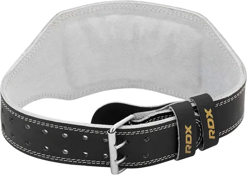 Vista 7 de Cinturón de Levantamiento de Pesas RDX para Gimnasio, Ejercicio y Entrenamiento, 15 centímetros de Cuero Acolchado para Soporte Lumbar y Espalda