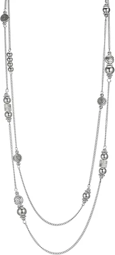 Vista 9 de BULINLIN Collar largo de plata en capas para mujer, collar de cadena de suéter con cuentas de piedra turquesa para mujer, joyería de disfraces