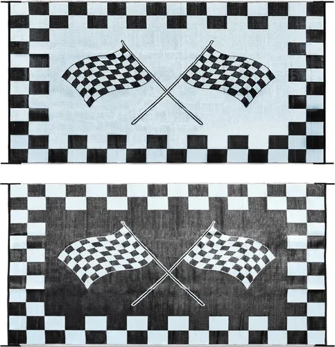 Vista 4 de EEZ RV Products - Esteras reversibles resistentes para exteriores de 9'x12' para RVing/Boondocking