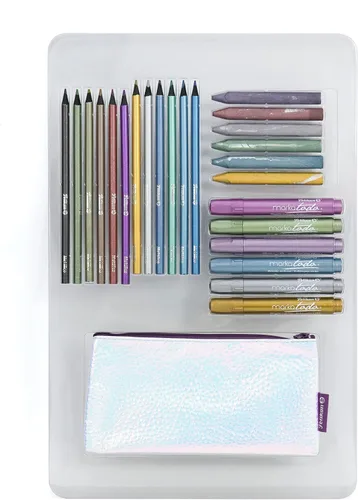 Vista 2 de Pelikan Lápices de colores metálicos, kit creativo edición metálica, 25 piezas