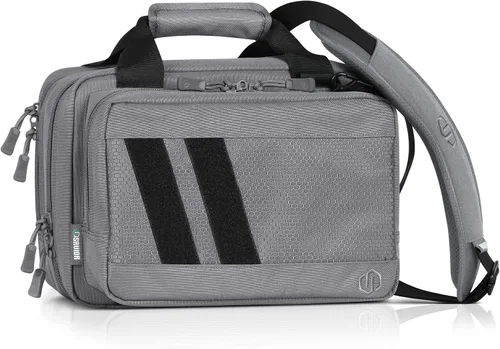 Vista 13 de Savior Equipment Specialist Series Tactical Double Scoped Handgun Firearm Case Pistol Bag For Outdoor Hunting Shooting Range, Lockable Compartment