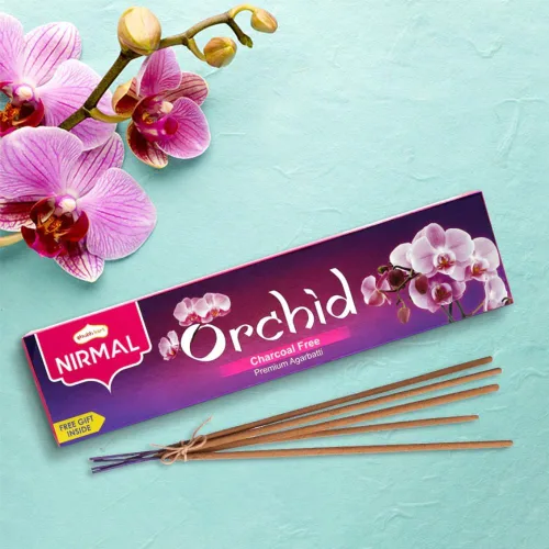 Vista 5 de Shubhkart Nirmal - Varitas de incienso – Paquete de 2 varillas de incienso, 140 varillas de incienso de orquídea para aromaterapia, yoga, calmante