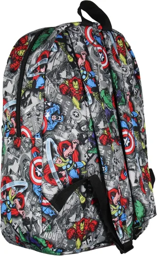 Vista 3 de Marvel Avengers Thor Iron Man Capitán América Hulk Mochila escolar para portátil de 17 pulgadas
