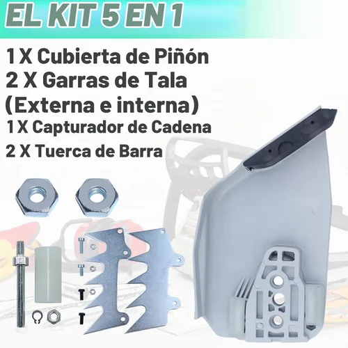 Vista 6 de Adefol Kit de cubierta de piñón de embrague para Stihl MS660 066 MS650 Pieza de repuesto con espigas de perro de tala Tuerca de barra colectora