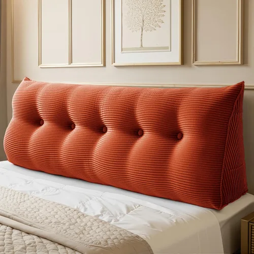 Vista 13 de WOWMAX - Almohada triangular para lectura; almohada grande para cabecera y respaldo; almohada en forma de cuña para soporte y posicionamiento