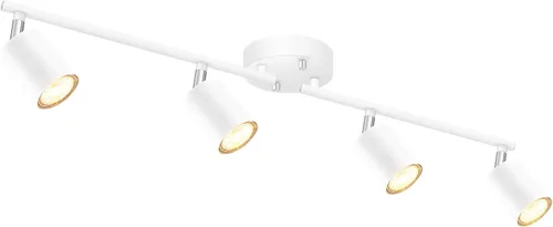 Vista 22 de Accesorios de iluminación de pista de techo negro, accesorio de iluminación de cocina, kit de luz de pista de 4 luces de 30", luces de techo LED