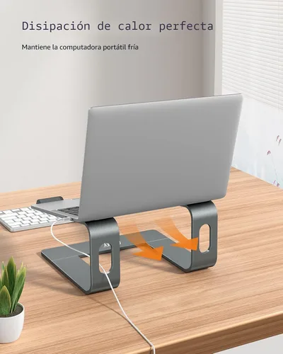 Vista 4 de Nulaxy - Soporte completo de aluminio para laptop, soporte estable de hasta 22 libras, refrigeración abierta Detachable for Portable Storage, Easy