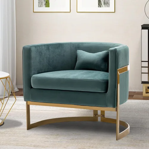 Vista 11 de Silla Decorativa Moderna de Cuero Sintético, Silla de Brazos Moderna y Confortable, Silla de Sofá Individual Tapizada para Sala de Estar