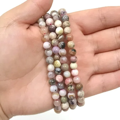 Vista 425 de Gem Avenue Handmade Round Bead Stretch Bracelet Unisex Natural Stone Beaded Jewelry for Men & Women, Elastic Wristband for Daily Wear