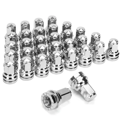 Vista 17 de Dynofit Tuercas de llanta OEM de 0.472 in x 1.5 para fusión 2005-2021, Escape 2001-2026, enfoque 2008-2018, tuercas de rueda de estilo de una pieza