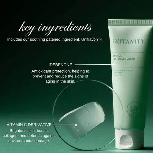 Vista 2 de BOTANITY Makiol Water Gel Cream Hidratante Cuidado del sebo Manejo de poros Hidratante y matificante para piel grasa 2.82 oz