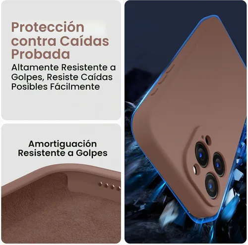 Vista 4 de FireNova Funda diseñada para iPhone 15 Pro, funda de silicona mejorada [protección de cámara] con [2 protectores de pantalla], forro
