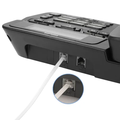 Vista 5 de Tbrand Cable de extensión de teléfono fijo de 20 pies con enchufe estándar RJ-11 6P4C (blanco 6M, 2 unidades)
