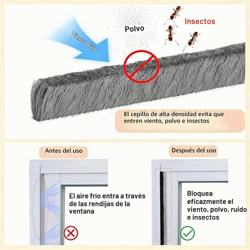 Vista 3 de Cinta de sellado de COUMENO para tope resistente 0.2inX0.4inX33FT adhesiva impermeable para puertas y ventanas, perfecta para bloquear corrientes