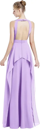 Vista 4 de Vestido largo transformador para mujer, vestido de graduación, convertible, con tirantes delgados, para boda, cóctel, vestido largo