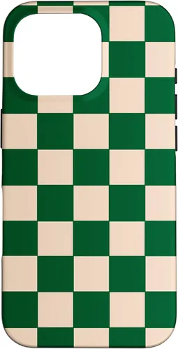 Vista 20 de Funda de tablero de ajedrez a cuadros blanco crema verde para iPhone 17