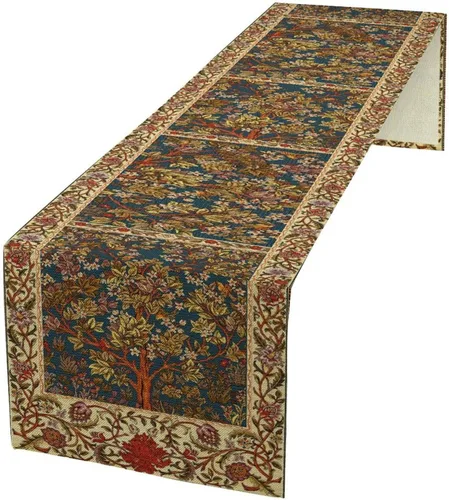 Vista 39 de Camino de mesa de estilo rústico retro, decoración de mesa de cocina, sala de estar, comedor, para el hogar, con diseño de osos, alces, ciervos