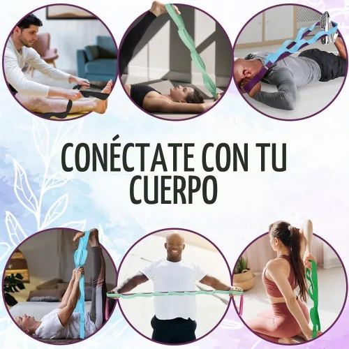 Vista 5 de TECEUM Stretching Strap with 10 Loops for Physical Therapy & Rehab