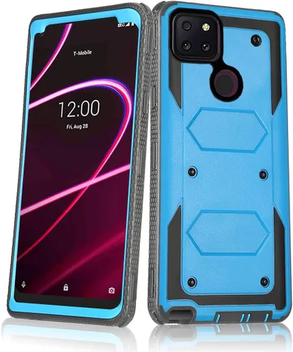Vista 16 de Asuwish Funda de teléfono para T-Mobile Revvl 5G, híbrida, resistente, a prueba de golpes, a prueba de caídas, cuerpo completo, resistente Negro