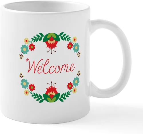 Vista 26 de CafePress Tazas de flores de lavanda 11 oz (11.0 fl oz) Taza de café de cerámica Blanco