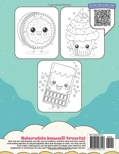 Vista 2 de Kawaii Treats Coloring Book