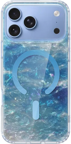 Vista 23 de LONLI Hue - Funda para iPhone 18 Pro y 17 Pro, diseño botánico floral azul