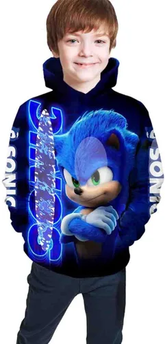 Vista 5 de Sudadera con capucha de dibujos animados para jóvenes, sudaderas casuales de moda para niños y niñas