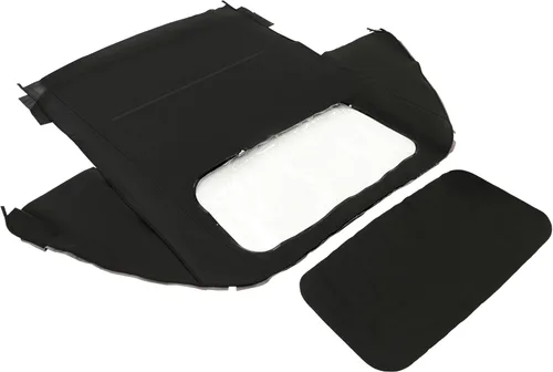 Vista 3 de HECASA Parte superior suave convertible compatible con Porsche 911,993 1995-1998 con ventana de plástico transparente de vinilo negro