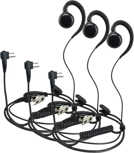 Vista 10 de PROMAXPOWER Auricular giratorio PTT de dos vías con forma de C de 1 cable para Motorola CP88, CP100, CP185, CP200D, CLS1110, CLS1410, RDM2070d