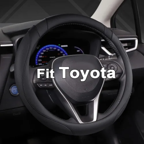 Vista 7 de West Llama - Funda para volante de automóvil personalizada para Toyota Prius, 86, 13.75-14.25 pulgadas