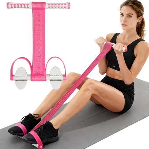 Vista 7 de DEFUNX Foot Pedal Resistance Band with Handle Multifunction Tension Rope for Women Exercise Fitness Workout Stirrup Puller