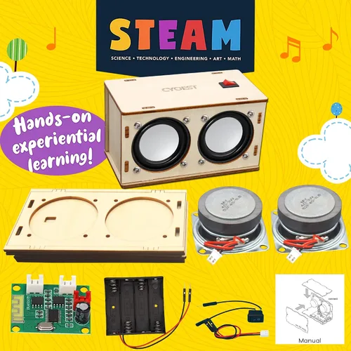 Vista 6 de Proyectos STEM para niños y adultos - Construye tu propio altavoz Bluetooth - Kit de electrónica de experimentos científicos Conjunto de bricolaje